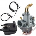 Antuko Motorcycle Carburetor With Air Filter Throttle Choke Cable Replacement For Y Zinger Pw50 