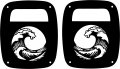 Jeeptails Ocean Wave Tail Lamp Light Covers Halogen For Jeep Wrangler Tj Models 1997-2006 