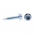Prime-line Sheet Metal Screw Self-drilling Indented Hex Washer Head 8 X 3 4 In Zinc Plated Steel Pack Of 75