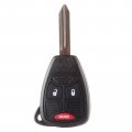 Ocpty 2 Uncut Blade Blank Key Remote Shell Case Replacement For Chrysler Dodge Jeep 3 Buttons