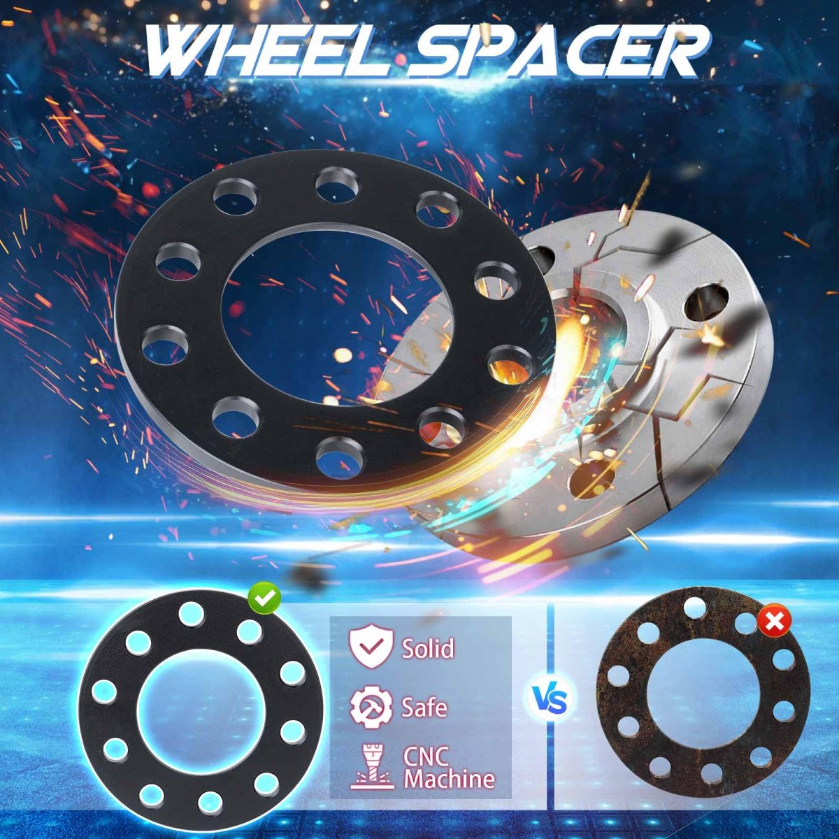 Hub Wheel Spacers 5x4 5 75 8mm Thick 78 1mm Bore For Cherokee Liberty Camaro Corvette S10 Blazer Explorer Taurus 4 Pieces