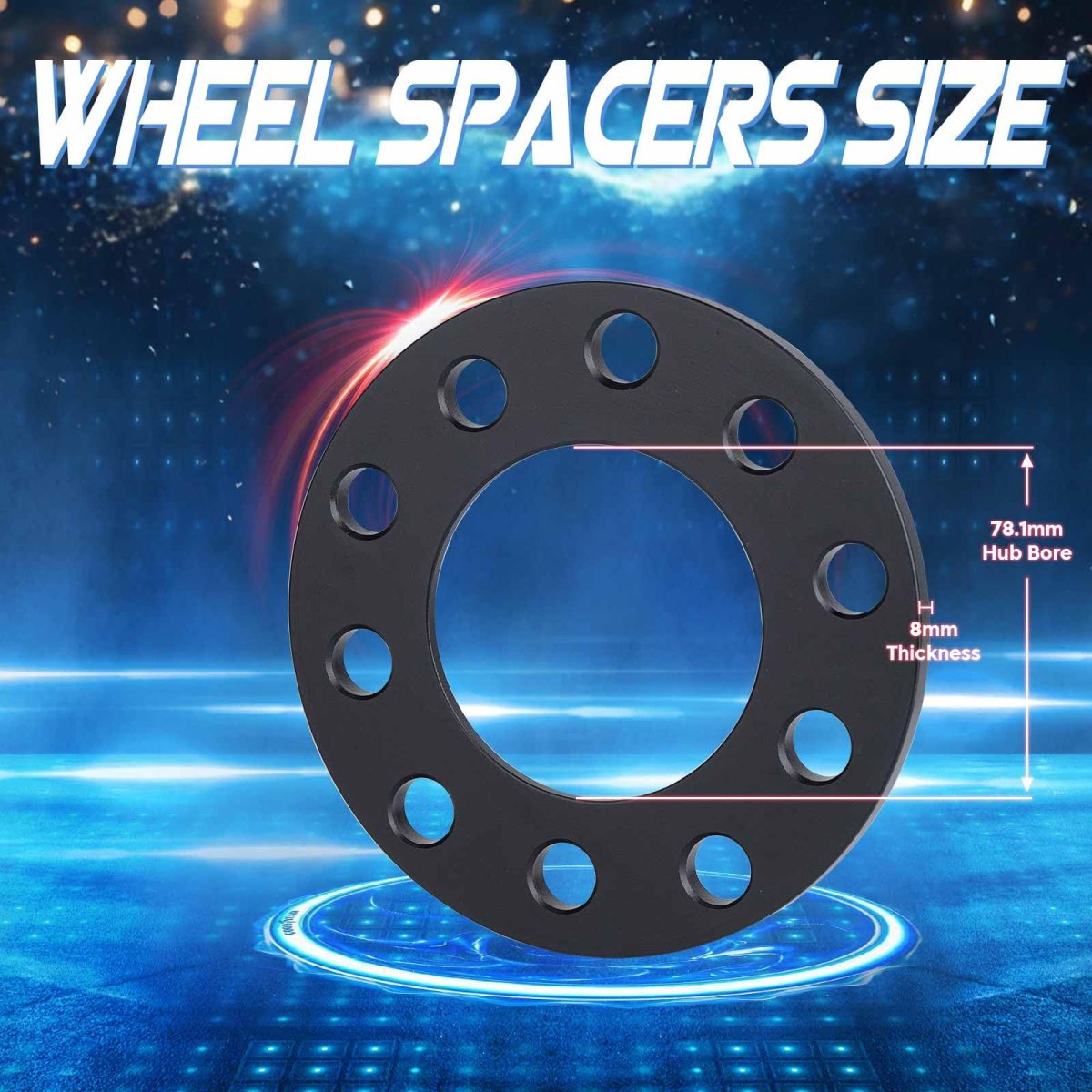 Hub Wheel Spacers 5x4 5 75 8mm Thick 78 1mm Bore For Cherokee Liberty Camaro Corvette S10 Blazer Explorer Taurus 4 Pieces