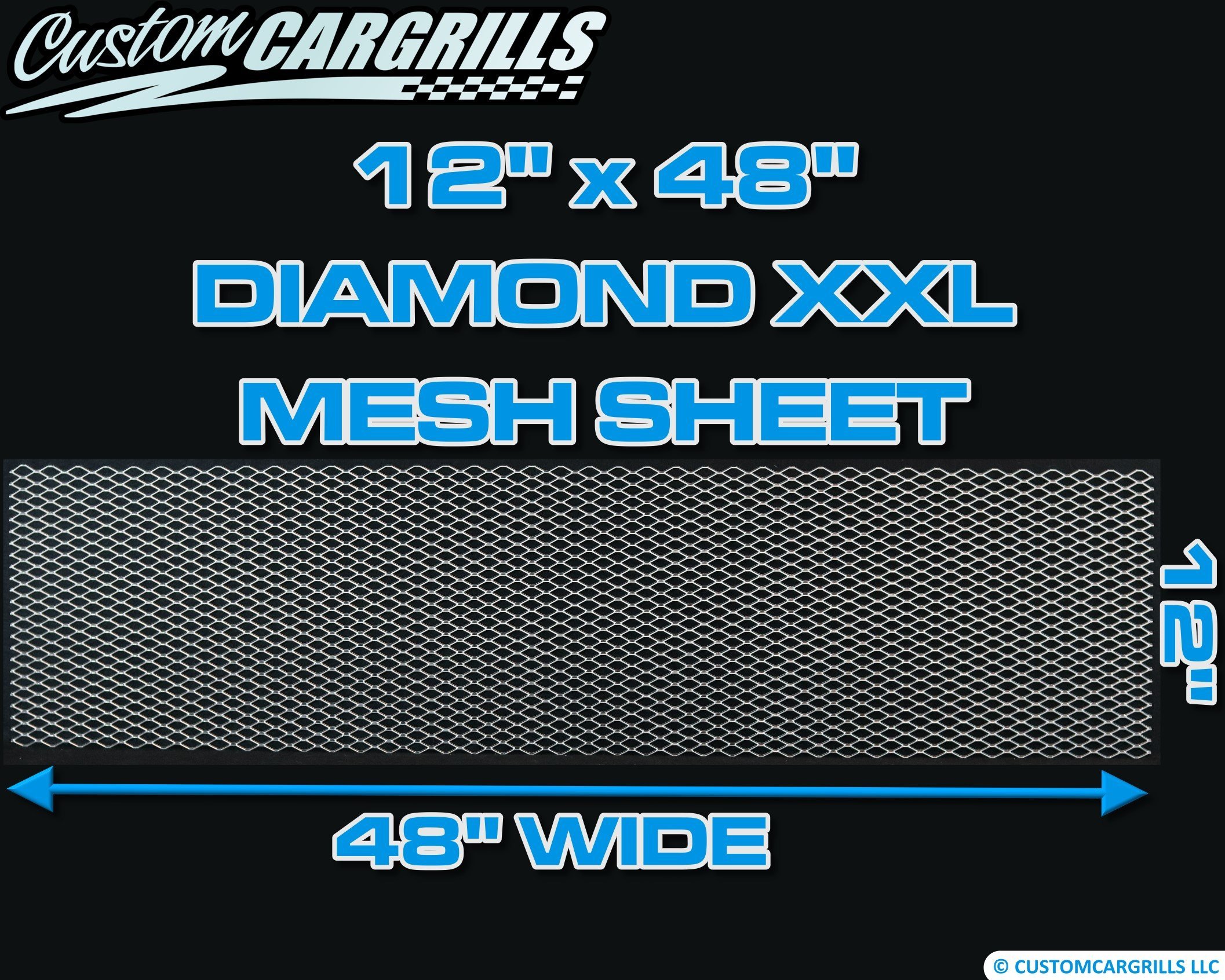 Ccg 12 X48 Diamond Xxl Grill Mesh Sheet Silver