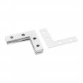 Metal Furniture Fittings L Shaped Angle Bracket Flat Repair Plate 8pcs Silver Tone 