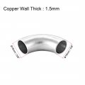 Uxcell Stainless Steel 304 Pipe Fitting Long Radius 90 Degree Elbow Butt-weld 5 8-inch Od 1 5mm Thick Size 5pcs