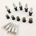 Smt-windshield Spike Bolts Nuts Screw For Yamaha Kawasaki Ducati Honda Suzuki Silver Motorcycle B00xirw1j0 