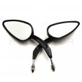 Httmt Mt383- Skull Flame Side Mirrors Compatible With 1984-2014 Universal To Most H-d Bike Black Super Glide Fxe