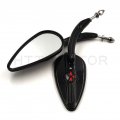 Httmt Mt383- Skull Flame Side Mirrors Compatible With 1984-2014 Universal To Most H-d Bike Black Super Glide Fxe