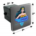 Wonder Woman 80th Classic Comic Smile Tow Trailer Hitch Cover Plug Insert For 2 In Receivers Black Abs Plastic With Uv