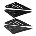Kimiss 2pcs Side Vent Window Scoop Louver Trim Car Modification Cover Fit For A4 B9 2017-2019 Carbon Fiber