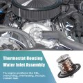X Autohaux Engine Coolant Thermostat Housing Assembly For Toyota 4runner 1988-1995 Pickup 1981-1995 16340-54010