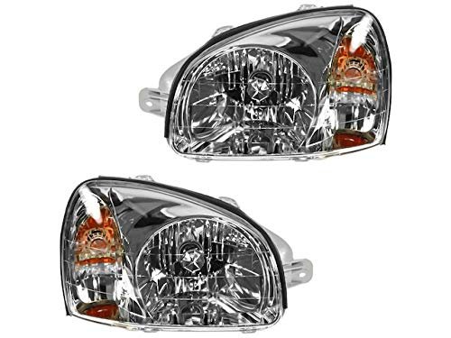 Headlight Assembly Set Of 2 For 2001-2003 Hyundai Santa Fe Up To 3 2003