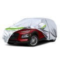 Waterproof Car Cover For 2018 2024 Hyundai Kona 6 Layer Silver All Weather Custom Fit With Zipper Door And Windproof Bands Snow 