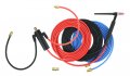 20f Series 250 Amp Water Cooled Flexible Head Tig Torch 25 Feet 3-piece Cable Inline Gas Dinse 35-70 Connector Welders With 