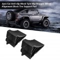 2pcs Car Anti-slip Block Tyre Slip Stopper Wheel Alignment Tire Support Pad 6 1 3 5 9in
