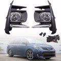 2pcs Fog Light Assembly With Bulbs And Harness Switch Kit Replacement For Sienna Base L Le Se Xle Limited 2018-2019 