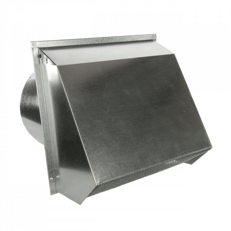 Hooded Wall Vent With Screen And Damper 10 Inch Galvanized