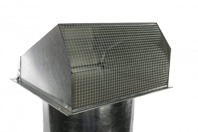 Hooded Wall Vent With Screen And Damper 10 Inch Galvanized