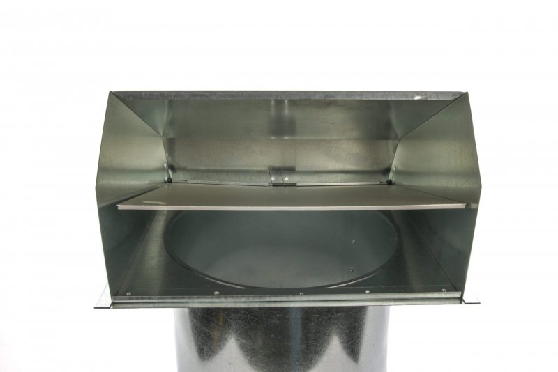 Hooded Wall Vent With Screen And Damper 10 Inch Galvanized