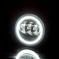 Genssi 4 Inch Led White Halo Fog Lamp Lights for Jeep Wrangler Jk Dodge Magnum Journey 300c White 