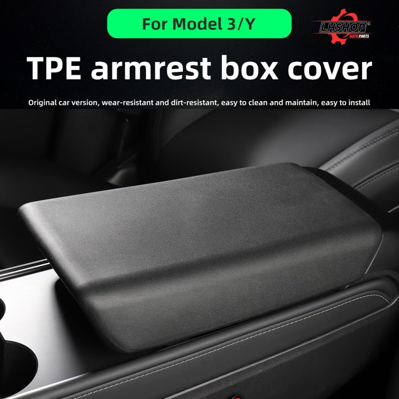 Qlhshop Car Center Console Armrest Box Cover Protection For Tesla Model Y 3 Accessories 2023 2022 2021 2020 2019 2018