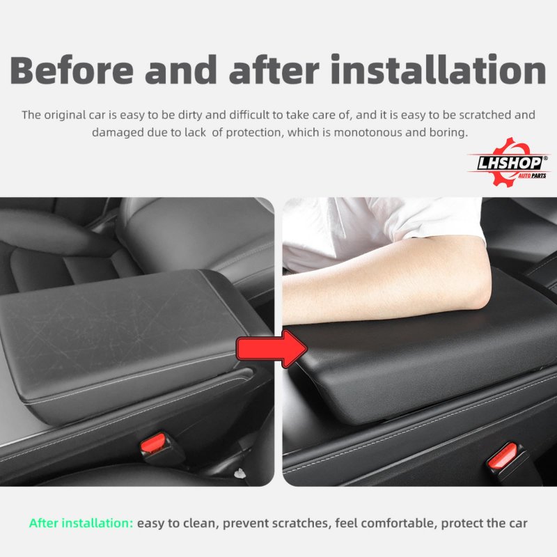 Qlhshop Car Center Console Armrest Box Cover Protection For Tesla Model Y 3 Accessories 2023 2022 2021 2020 2019 2018