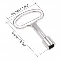 Uxcell Electrical Cabinet Key 8mm Zinc Alloy Square Water Meter Box Safety 2pcs