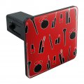 Makeup Lipstick Mascara Eyeliner Pattern Tow Trailer Hitch Cover Plug Insert