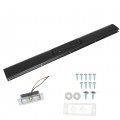 Wflnhb Black Rear Steel Roll Pan With License Light Lamp Screws Replacement For 1995-2004 Toyota Tacoma