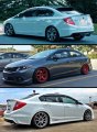 Smoke Tinted Window Visor Rain Sun Guard Sun Shade Deflector Compatible With 2012-2015 Honda Civic 4 Door Sedan