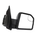 Right Side Towing Mirror For 2015 2016 2017 2018 Ford F150 Power Adjusted Heated With Turn Signal Light Black Cap Housing 