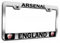 Arsenal England British Stainless Steel License Plate Frame For Suv Auto And Truck 12 5 In X 6 Powder Coated Alloy Tag Holder 