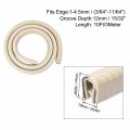 Uxcell Edge Trim Seal Extrusion Beige U Channel Protector Pvc Plastic W Iron Sheet Fits 3 64 -11 10ft 3meter Length
