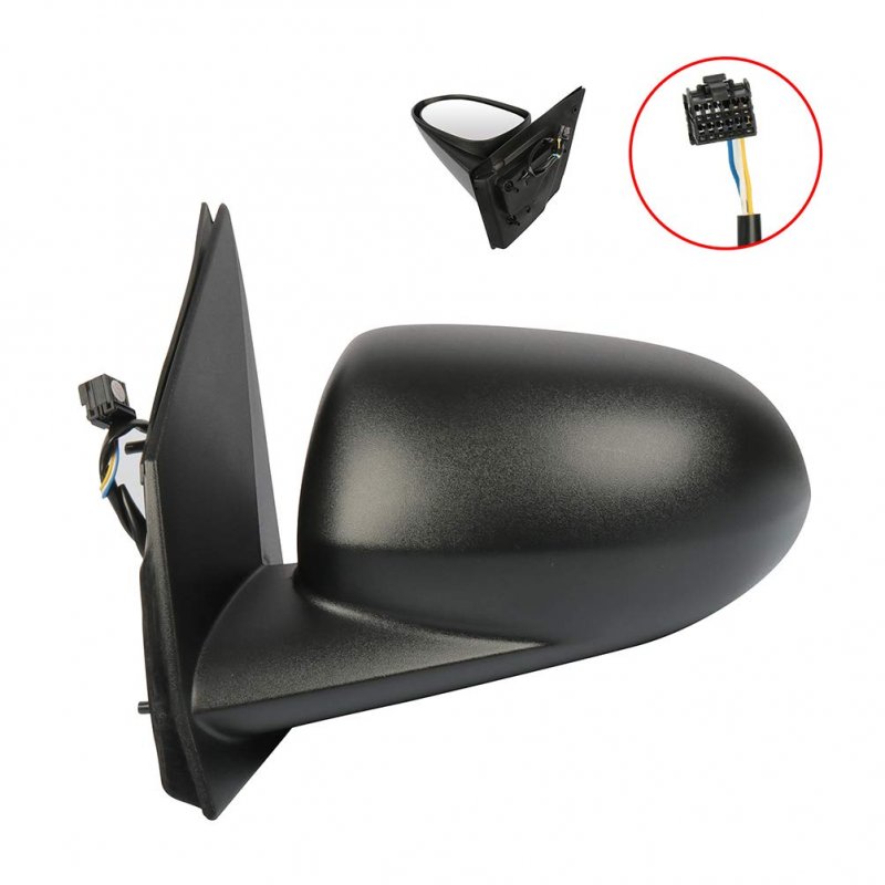 Black Left Side Mirror Fit For 2007-2012 Dodge Caliber Textured Glass Non-folding