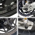 Front And Rear Fork Wheel Sliders Fortreet Triple 765 R Rs 2017 2024 Street S 2019 660 S 2020 Aluminum Pom Constructioand Rear