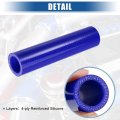 Uxcell 1 Id 6 Length 4-ply Reinforced High Temp Straight Coupler Silicone Reducer Hose Blue For Car Intercooler Intake Piping