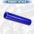 Uxcell 1 Id 6 Length 4-ply Reinforced High Temp Straight Coupler Silicone Reducer Hose Blue For Car Intercooler Intake Piping