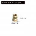 Uxcell M3 Threaded Inserts 100 Pcs Metric Knurled Nuts Brass Heat-set For Plastic 3d Printing Components