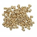 Uxcell M3 Threaded Inserts 100 Pcs Metric Knurled Nuts Brass Heat-set For Plastic 3d Printing Components 