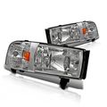 Instyleparts Clear Lens Headlights With Chrome Housing Made For Dodge Ram 1500 2500 3500 