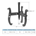 4 Inch 3-jaw Gear Puller Extractor Removal Tool With Reversible Jaws For Pulleys Bearings And Flywheel