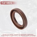 Uxcell Engine Crankshaft Oil Seal Fit For Mitsubishi Eclipse 1990-2012 Lancer 2002-2007 Durable Rubber Brown Crank Gasket