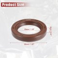 Uxcell Engine Crankshaft Oil Seal Fit For Mitsubishi Eclipse 1990-2012 Lancer 2002-2007 Durable Rubber Brown Crank Gasket