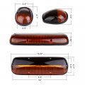 Ocpty Cab Marker Light 3pcs Amber Top Roof Running Assembly T10 White Bulbs 1 Set Wiring Pack Switch Fit For 2002-2006 Chevy