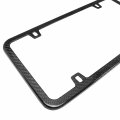 Ipick Image For Real Black Carbon Fiber Italy Flag Off-center In Sports Stripe Slim License Plate Frame