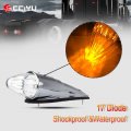 9pcs 17led Clear Torpedo Cab Marker Roof Running Top Lights Assembly Amber Bulbs Lens Replacement