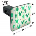 Cute Cactus With Flowers Pattern Tow Trailer Hitch Cover Plug Insert