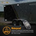 Partsam 4x Oval White Clear Lens 2 Diode Led Trailer Truck Clearance Side Marker Light Surface Mount 5 Little Boat Marine
