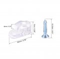 Uxcell Glass Retainer Clips Kit 20mmx11mm Cabinet Door Mirrors Holder With Screws For Doors Window 100set