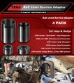 Ball Joint Service Adapter Set For Jeep And Dodge Ram 4 Piece Upper Lower Press Removal Install Tool Replacement Otc 7894